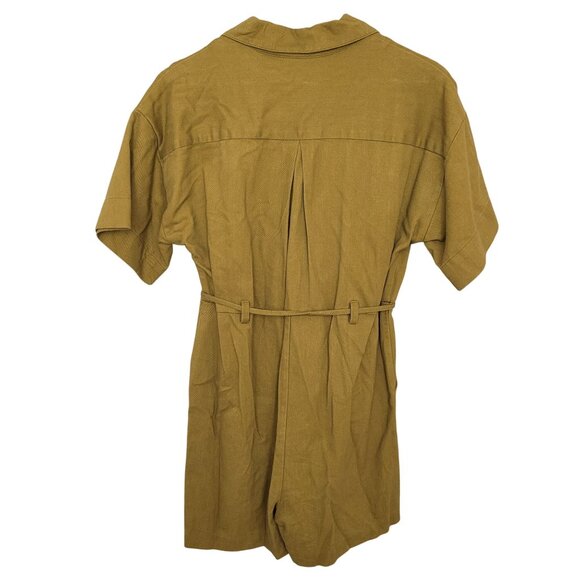 Madewell Belted Safari Romper Womens Size XS Distant Olive NWT - Picture 2 of 8